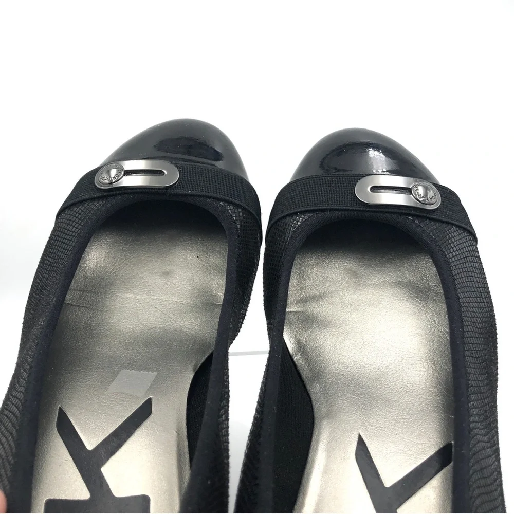 Anne Klein Patent Leather Slip On Wedges